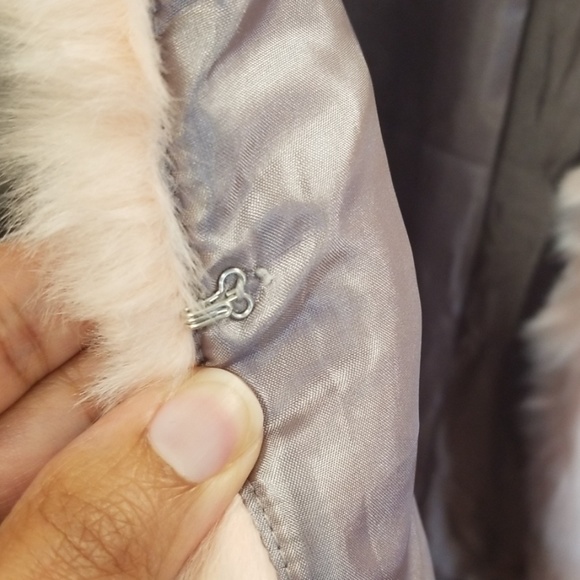 OMG! Gray and pink faux fur a jacket CUTE! - Picture 4 of 8